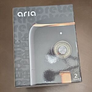 ARIA AIRFRYER Black and Gold Ceramic Air Fryer 2 Quart Unopened NEW in BOX